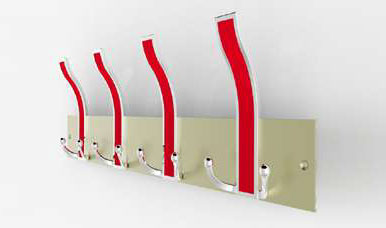 Мебельный крючок-вешалка для одежды трехрожковый TL 3.30250-TL 3.30252