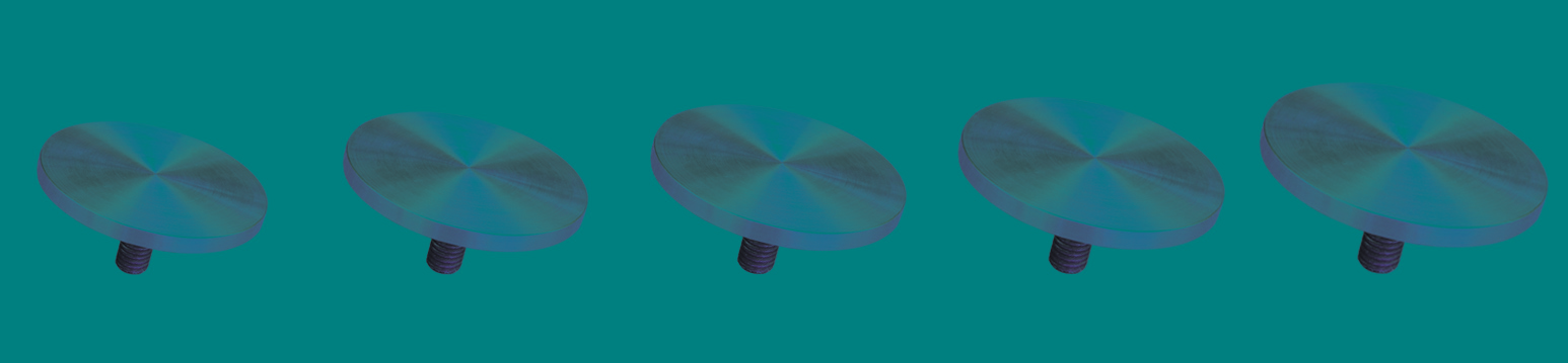 Заглушка под стекло со штырем-M10, d-55, хром TL 6.43385