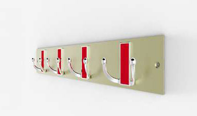 Мебельный крючок-вешалка для одежды двухрожковый TL 3.30253-TL 3.30255